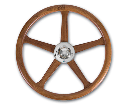 Stazo hoepelstuurwiel type 19 teak 120cm chroom (5697)