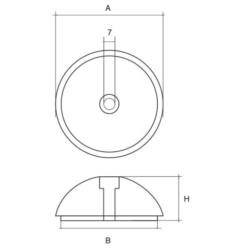 Hollex anode zink schroefas Variprofile VP76 (5965)