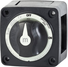 Blue Sea Systems Blue Sea Systems-accuschakelaar M-serie Aan/Uit met knop zwart (6006200-BSS)
