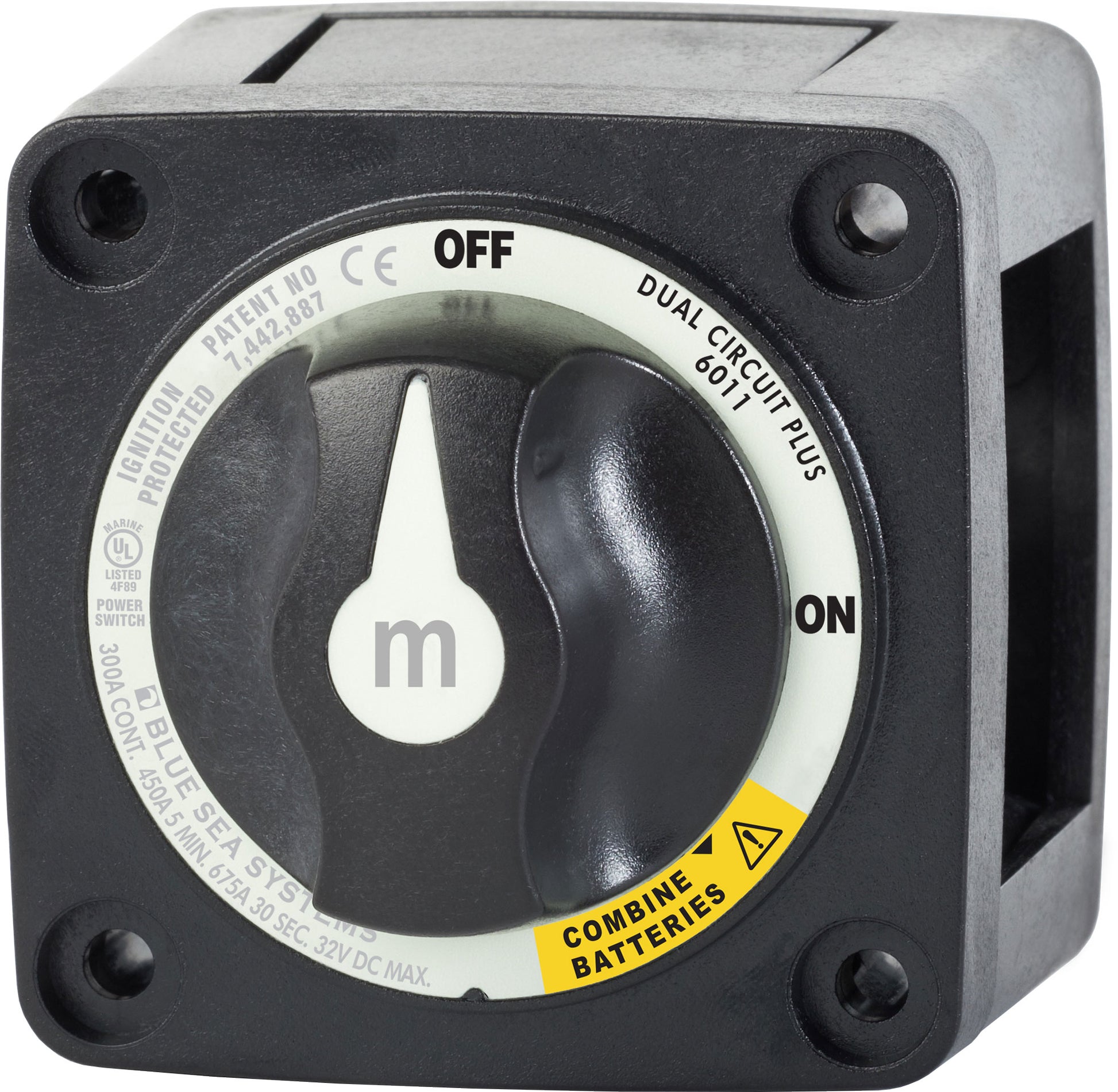 Blue Sea Systems Blue Sea Systems-accuschakelaar M-serie dubbele circuit plus zwart (6011200-BSS)