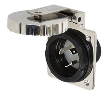 Marinco 32A 230V easy lock inlaat roestvrij staal met behuizing (6371EL-BX)