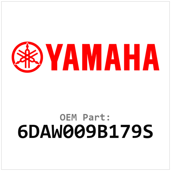 Yamaha OEM 6DAW009B179S
