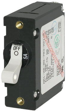 Blue Sea Systems stroomonderbreker A-Series enkele pool schakelaar 5A wit (7202-BSS)