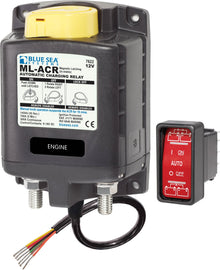 Blue Sea Systems Blue Sea Systems-solenoïde ML 500A 12V ACR met handmatige bediening (incl. 2146-BSS-schakelaar) (7622-BSS)