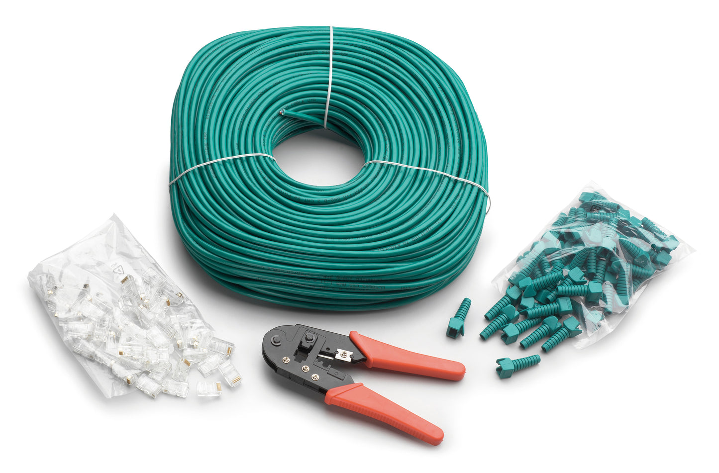Mastervolt Doe-|Het-Zelf kabelpakket: RJ45 tool 50xRJ45 connector 50xprotection boots 100m kabel (77050000)
