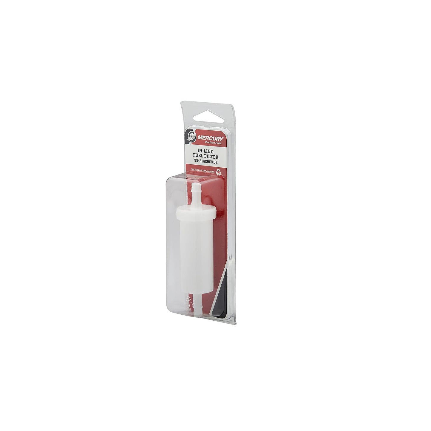 Mercury 35-816296K03 Outboard In Line Fuel Filter 1/4" ID - Fits 8/9 HP - 9/15 HP Four Stroke