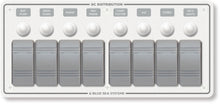 Blue Sea Systems paneel H2O 12VDC CLB 8 posities horizontaal (vervangt 8271B-BSS) (8271-BSS)