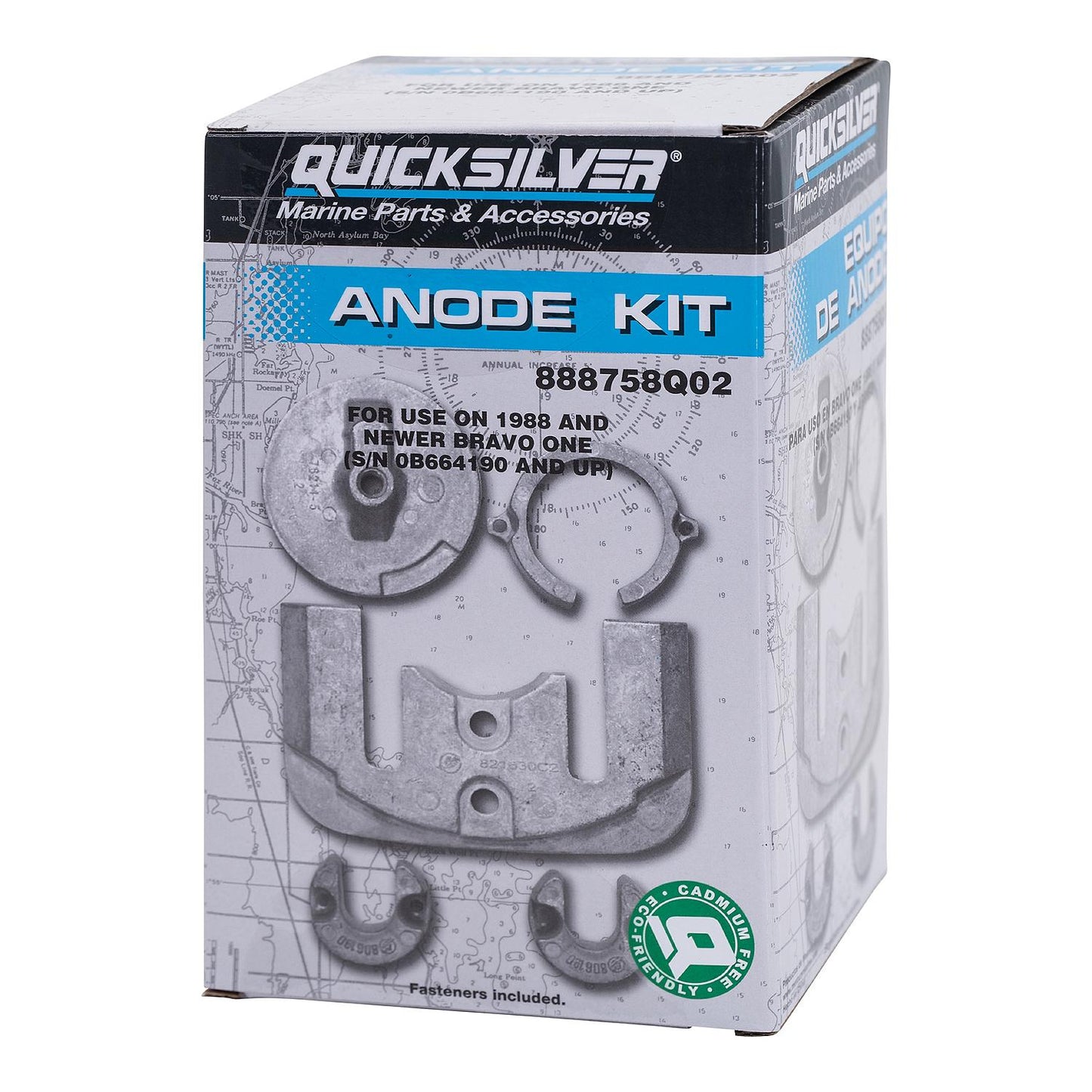 Mercury Quicksilver - Aluminum Anode Kit - Fits Bravo I Drives - 97-888758Q02