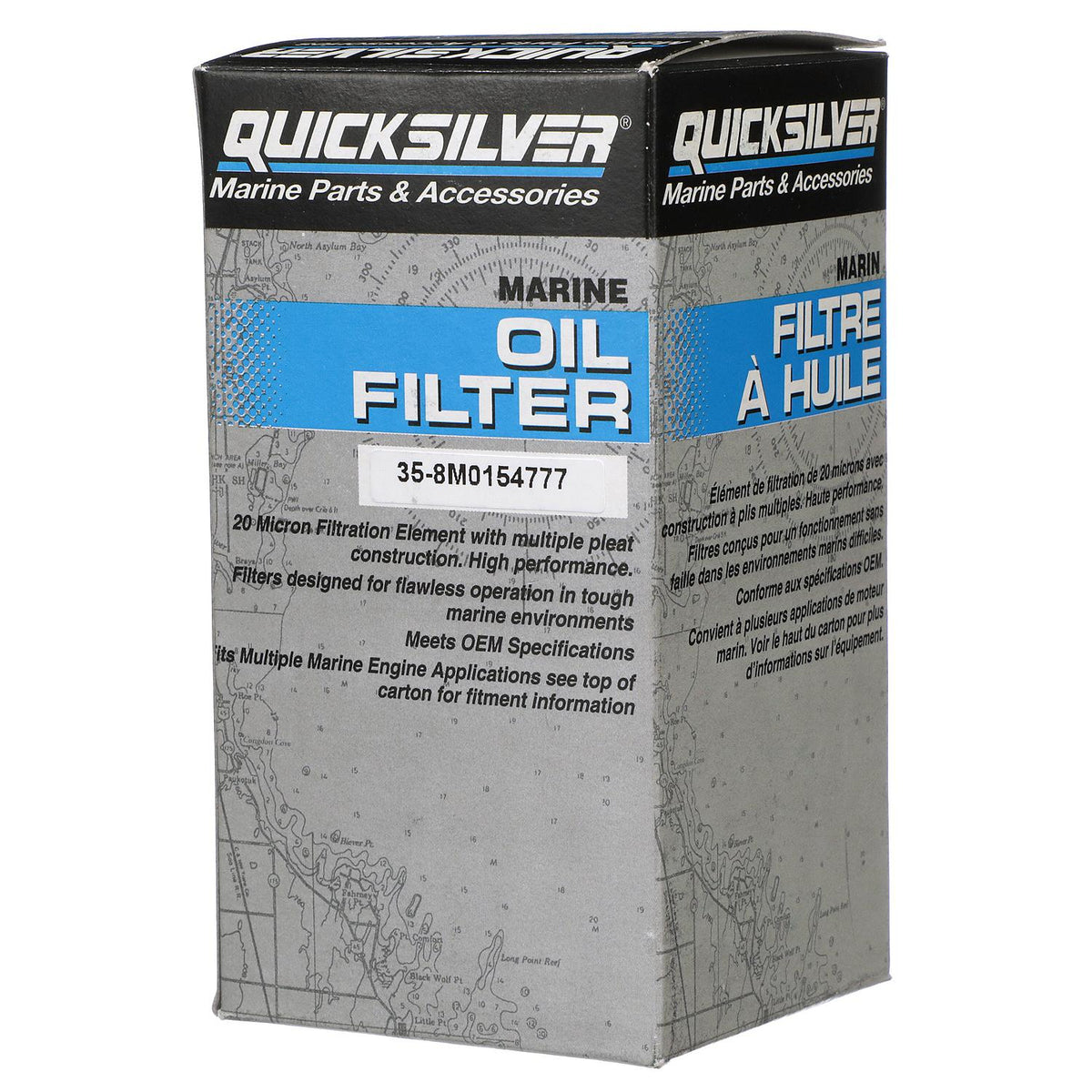 Mercury – Quicksilver 20 Micron Oil Filter | Oil Filtration Series | Metal Canister | 8M0154777