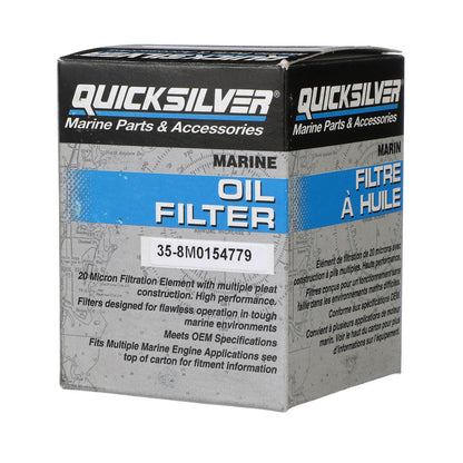 Mercury – Quicksilver 20 Micron Oil Filter | Oil Filtration Series | Metal Canister | 8M0154779