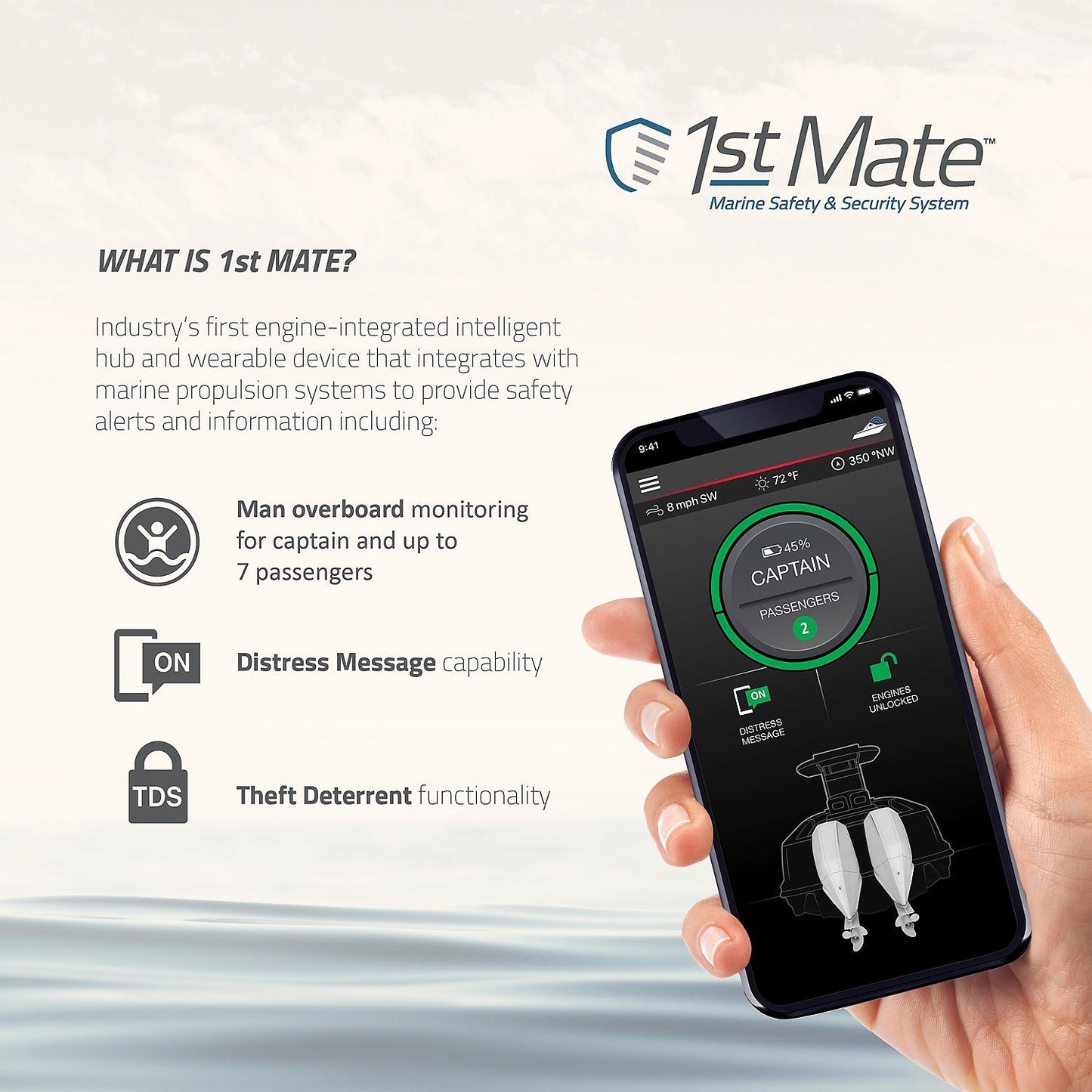 Mercury – 1st Mate Safety & Security System | SmartCraft Single-Engine Kit | 98-8M6007933