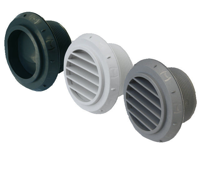 Isotherm luchtuitblaasrooster ø90mm 90° zwart (9012288A)