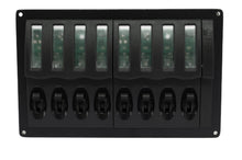 BEP Marine circuit breaker panel DC 12V 8x single pole 2x5A 2x10A 3x15A 1x20A vertical (901V)