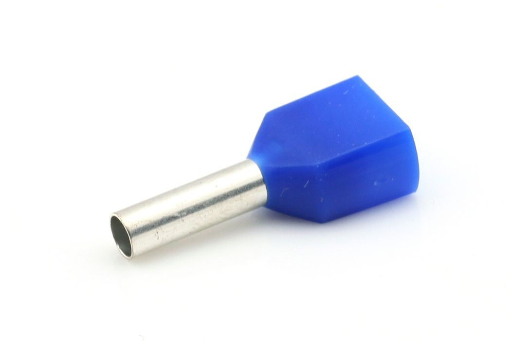 Ripca eindverbinder 2-voudig 2x2,5mm² blauw (100) (AEH250X2)