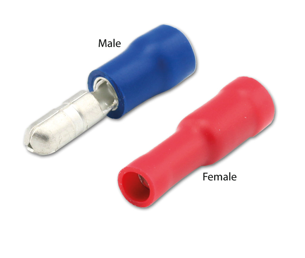 Ripca kabelschoen rood rondsteek female 4mm vinyl (50) (AMP548RED-DS)