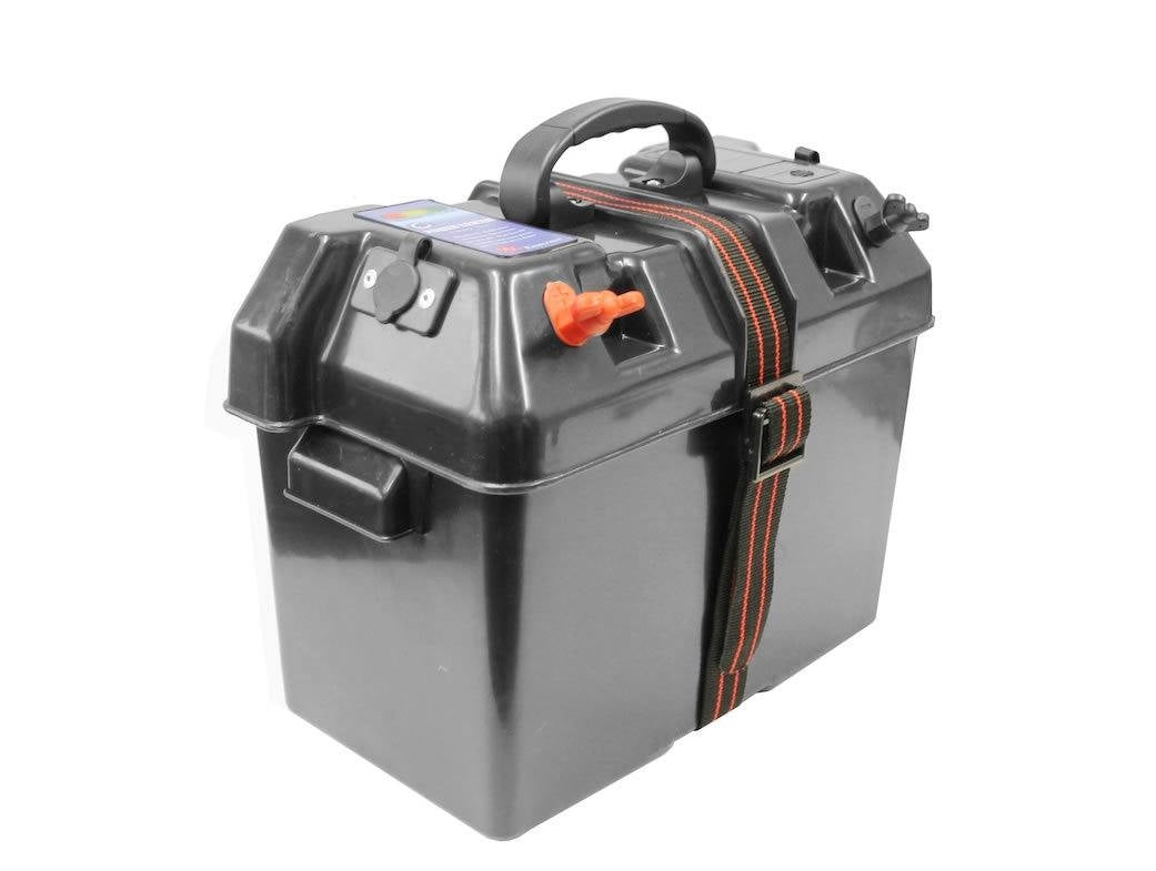 Easterner accubox met 2 12V aansluitingen/60A-10A zekeringen (EP-115371)
