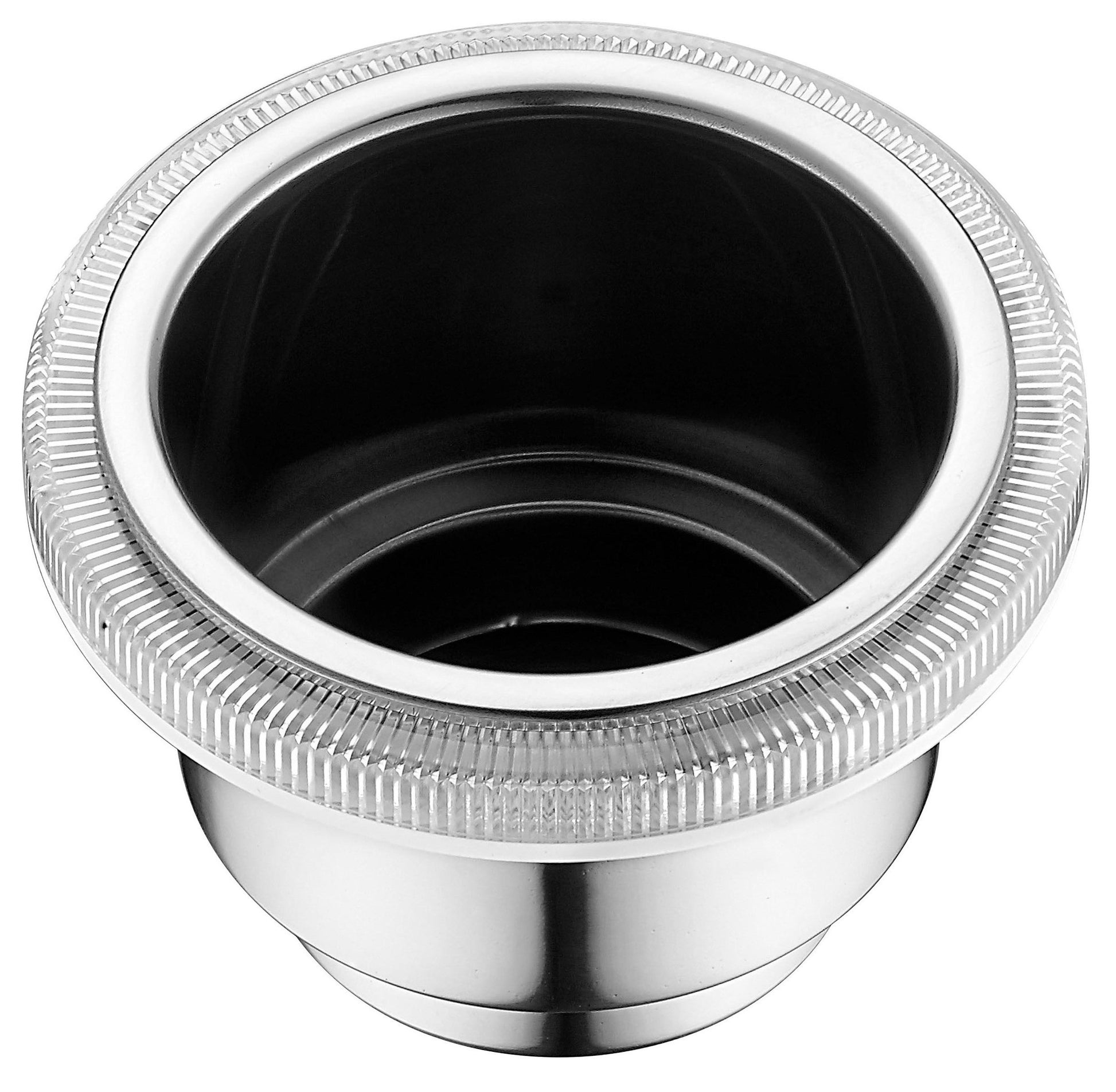 White Label Bekerhouder rvs met LED verlichtingsring blauw (EP-11675LED)