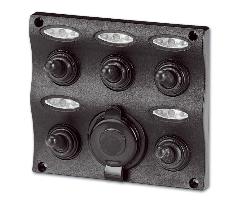 Easterner LED schakelpaneel 12V 5 tuimelaars (EP-91341LED)