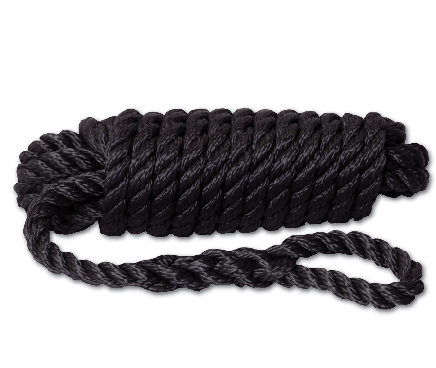 Hollex fenderlijn zwart 12mm 3 strengen L=2,5mtr (2) (FLZ12025)