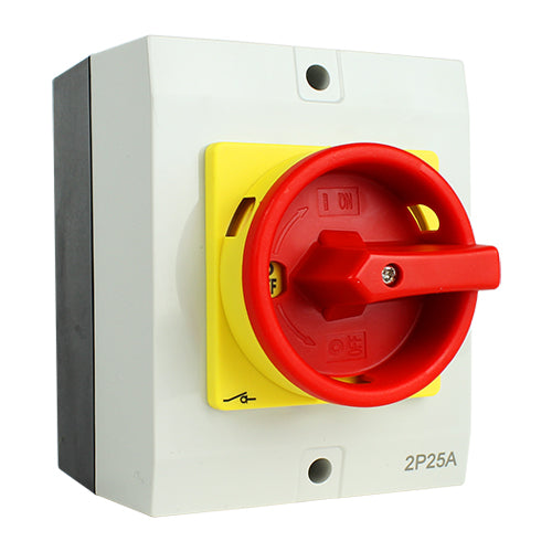 White Label Werkschakelaar IP65 2-polig 25A (HAC225)