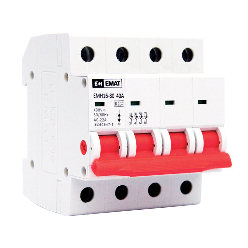 White Label Hoofdschakelaar 4 polig 63A max. 230/400Vac (HACHS4P63)