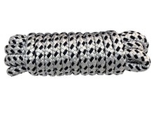 Hollex landvast polyester wit/zwart 10mm 16 strengen L=4mtr (LVW1004POLY)