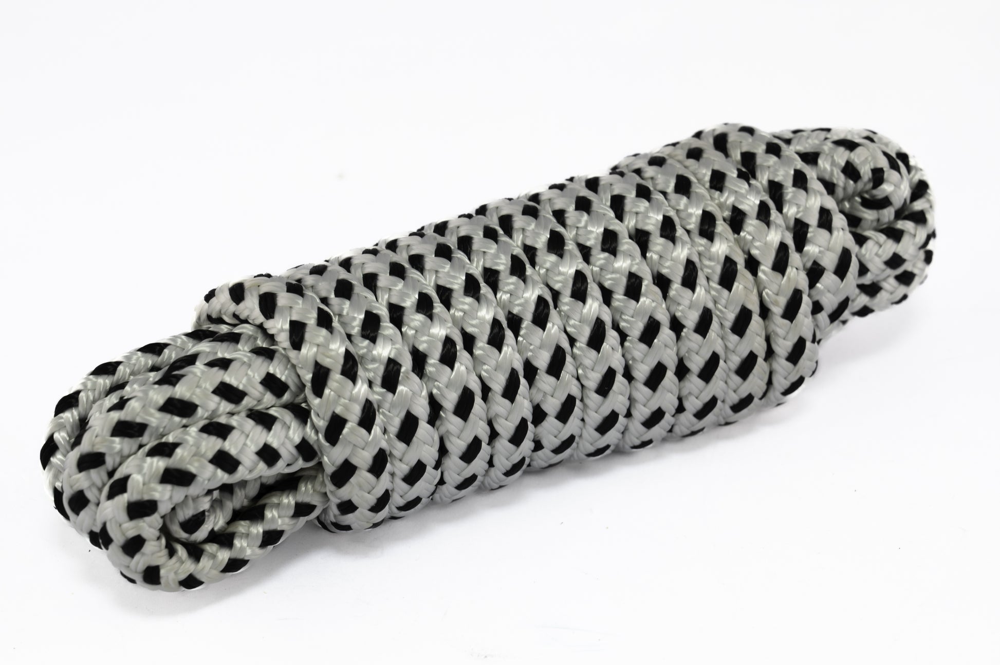 Hollex landvast polyester wit/zwart 14mm 16 strengen L=15mtr (LVW1415POLY)