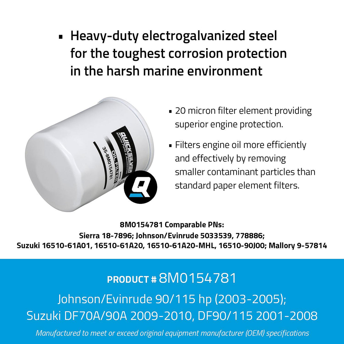 Mercury - WA FILT OIL SZ#16510 82703BRP - 8M0154781