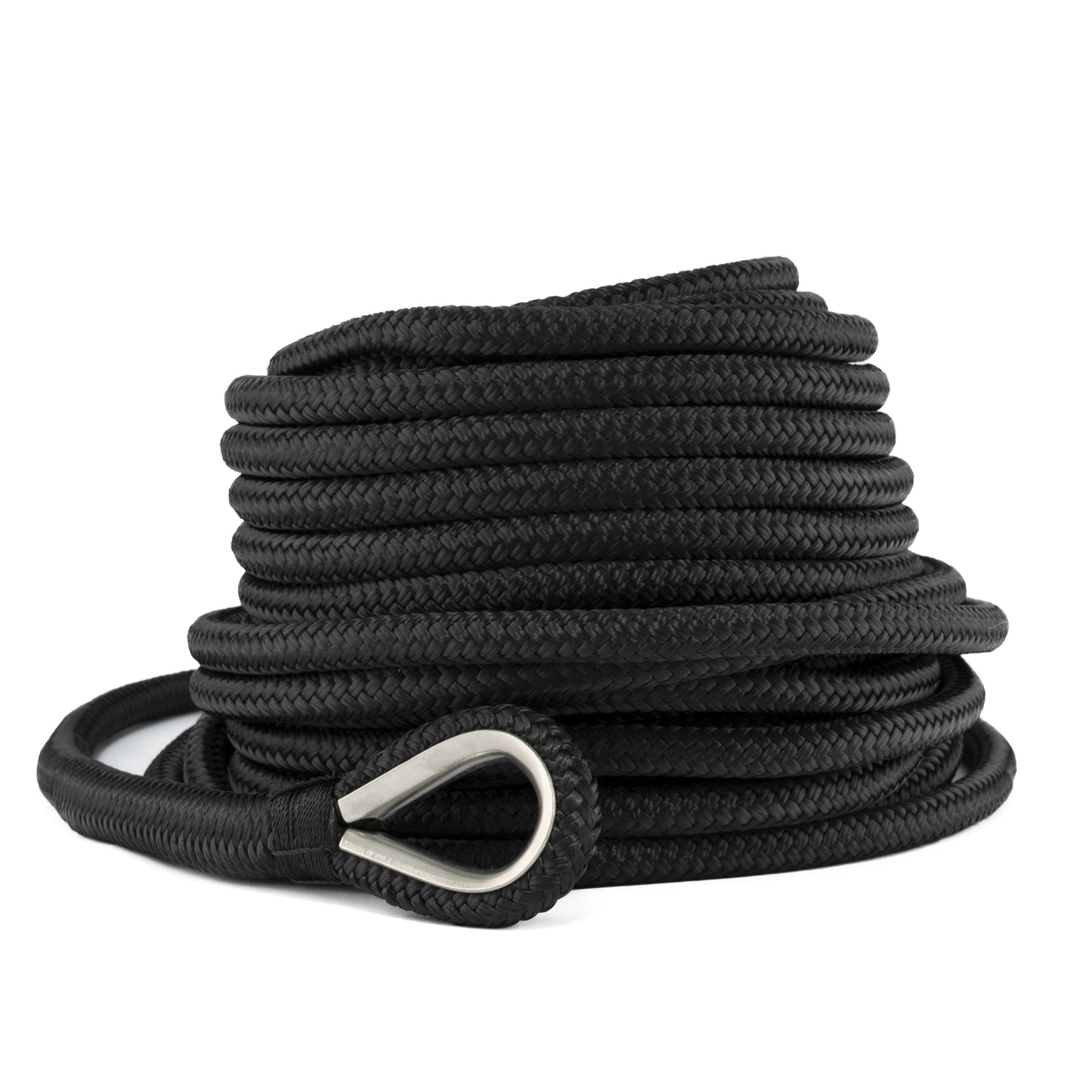 Hollex ankerlijn met lood zwart 10mm rol=20mtr (RPB10020L)