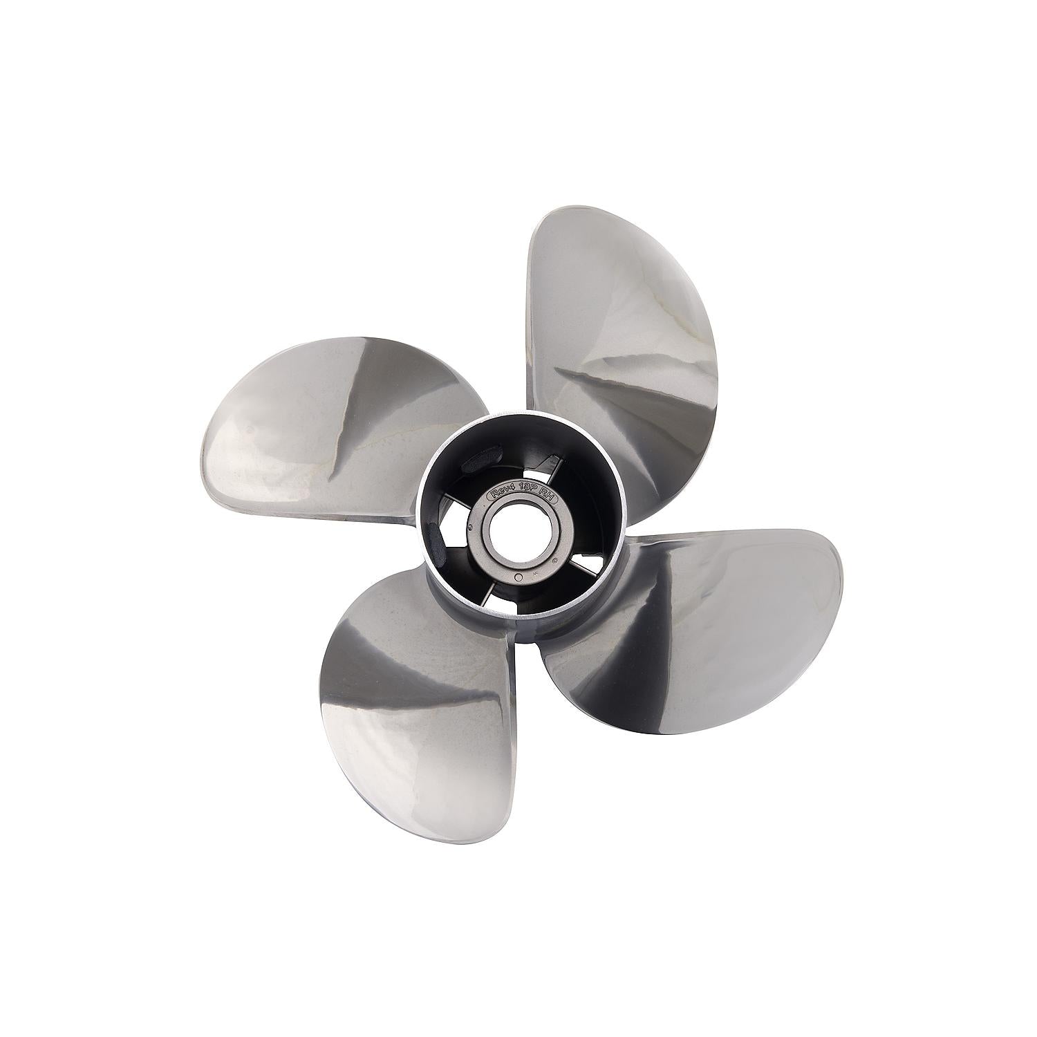 Mercury – Revolution 4 Propeller | 14.6" Diameter x 19" Pitch | Right-Hand Rotation | 4-Blade | Stainless Steel | Polished Finish | 8M0151321