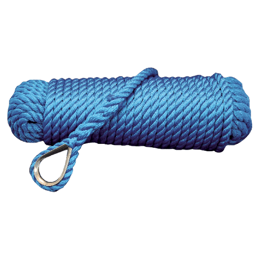 Ankerlijn polypropyleen 12mm 30m blauw