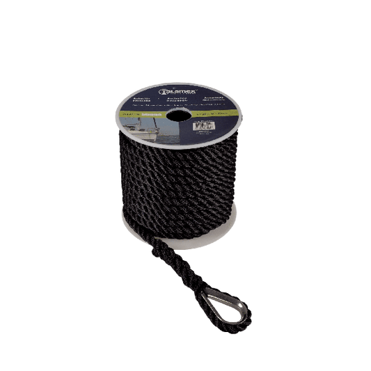 Ankerlijn polyester 10mm 30m zwart