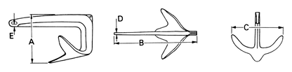 M-anker rvs 15 kg