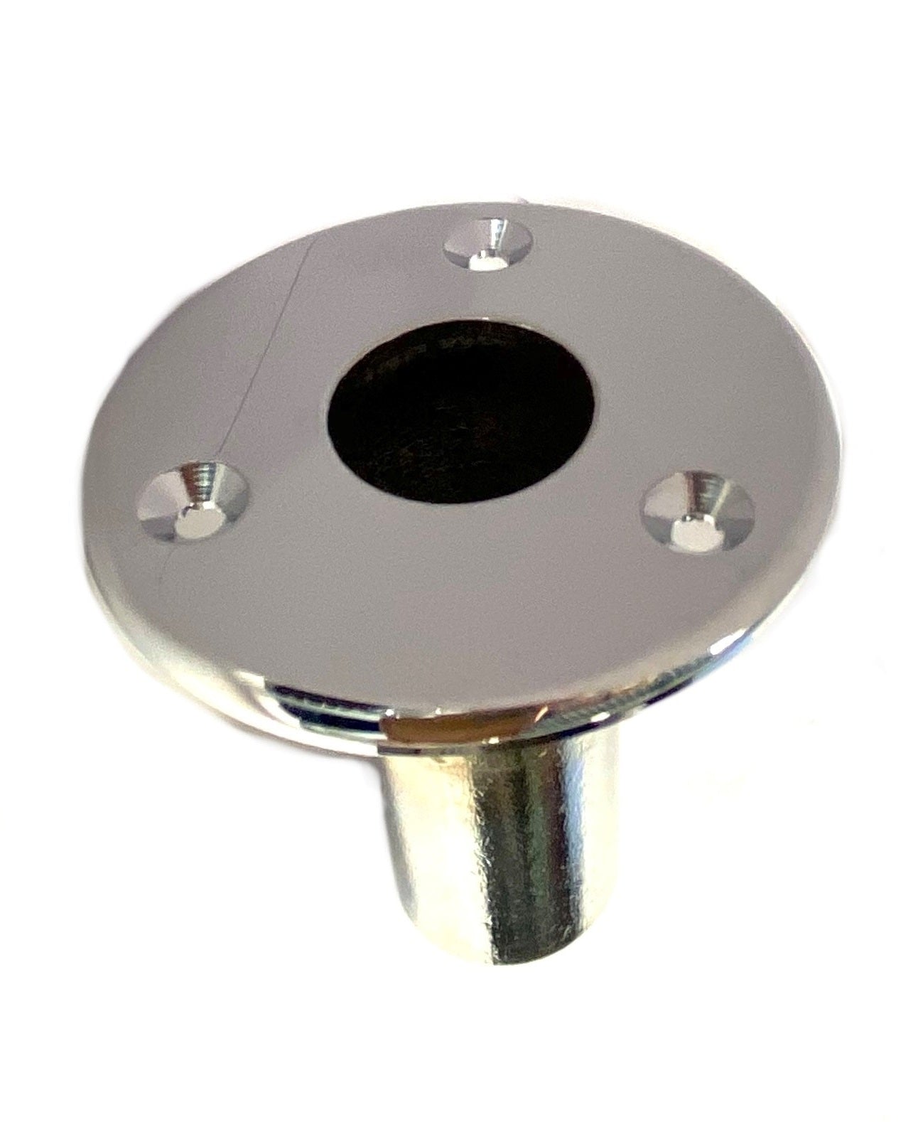 White Label Vlaggenstokhouder 25mm inbouw rond recht (VSH400260)