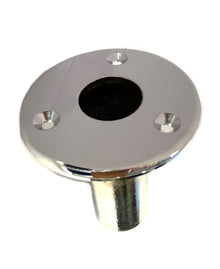 White Label Vlaggenstokhouder 25mm inbouw rond recht (VSH400260)
