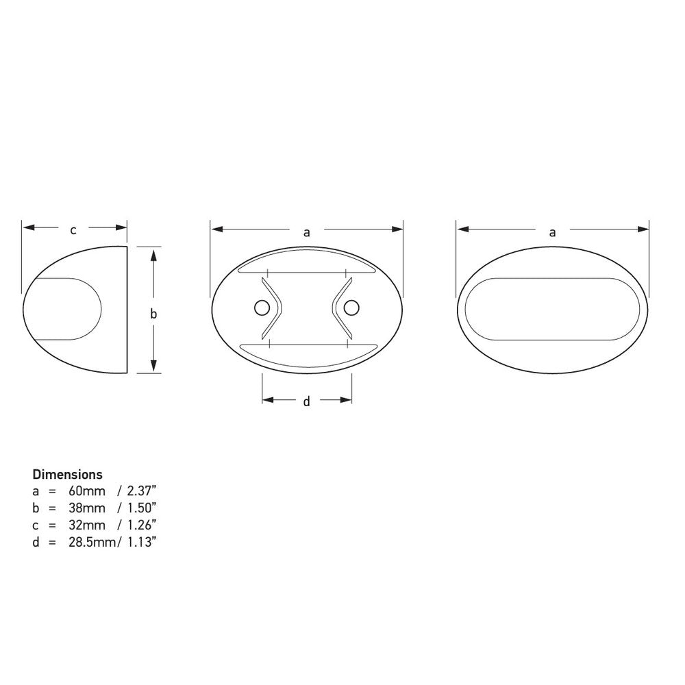 Hella LED opbouwlamp 12/24V rood (010102)