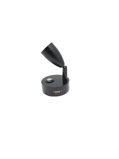 Hollex LED leeslamp Minispot zwart 12/24V 2W 160lm 3 kleuren dimbaar (010200)