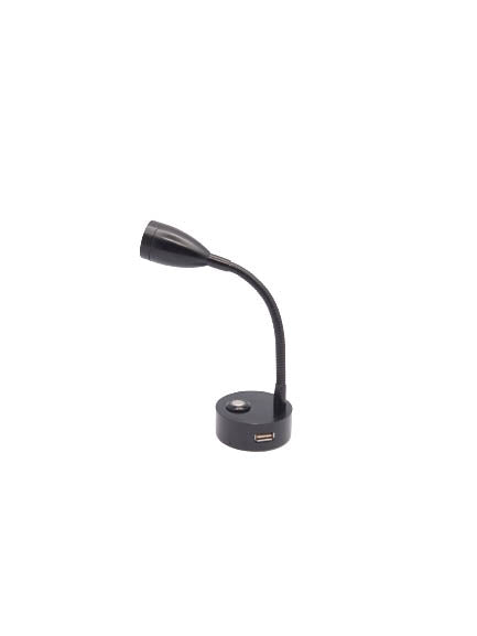 Hollex LED leeslamp Miniflex zwart 12/24V 2W 160lm 3 kleuren dimbaar (010203)
