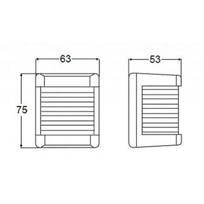 Hella tweekleurenlicht zwart (0845)