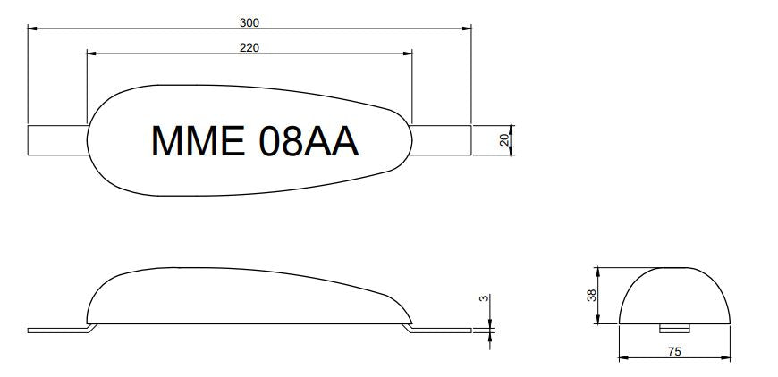 MME huid/roeranode aluminium MME08AA (1727)