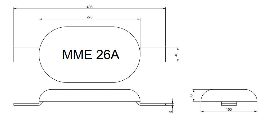 MME huid/roeranode aluminium MME26A (1740)