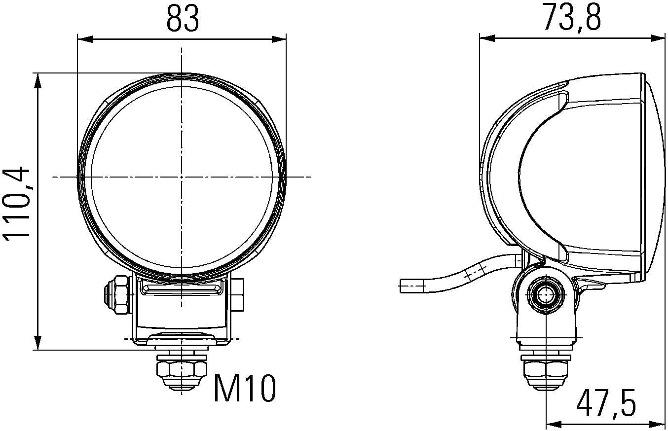 Hella LED floodlight 70 Gen.III 12/24V (1GO996 276-451)