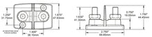 Blue Sea Systems PowerPost dual 2x 3/8 inch stiften met isolatie (2017-BSS)