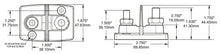 Blue Sea Systems PowerPost dual 1x 5/16 inch 1x 3/8 inch met isolatie (2018-BSS)