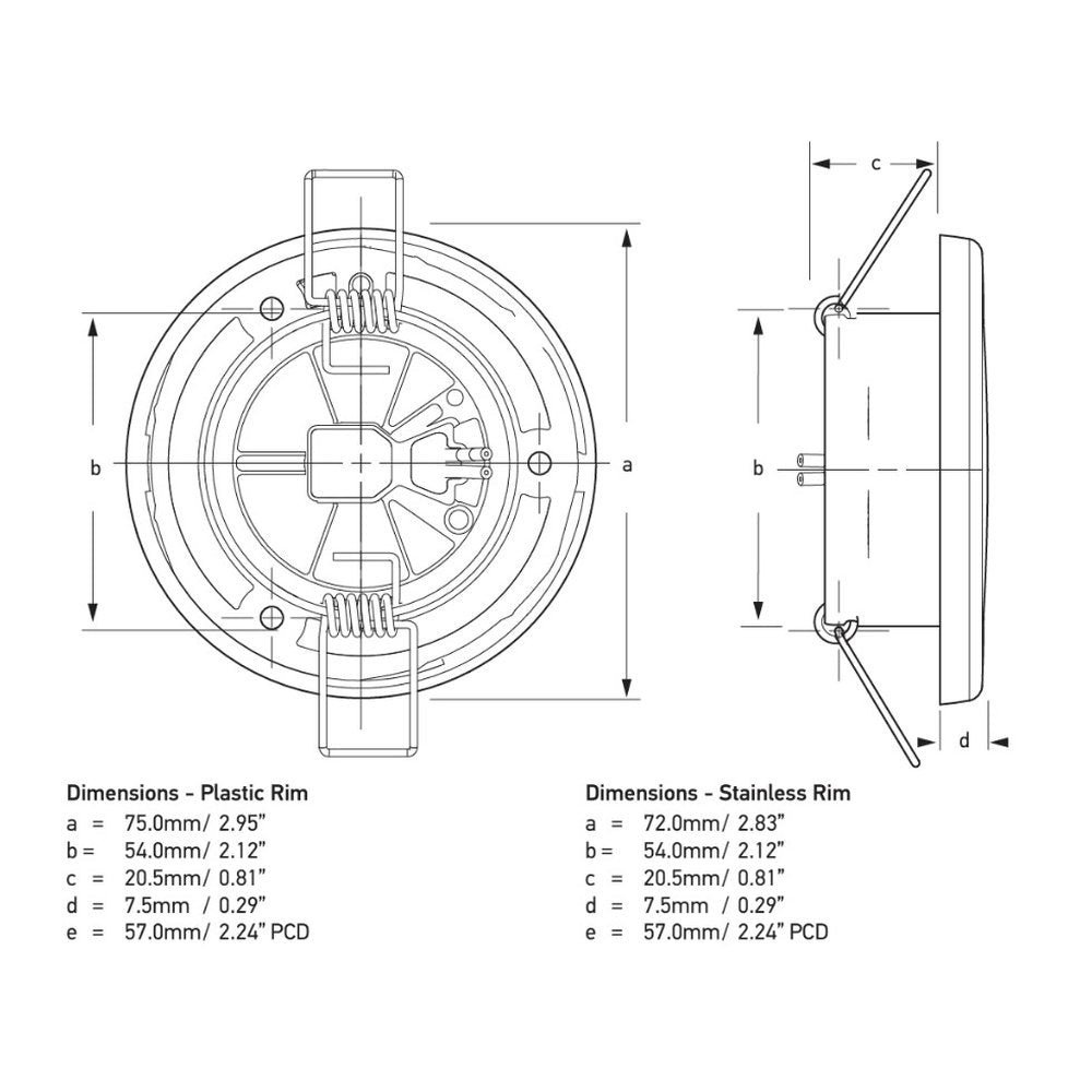 Hella EuroLED 75 inbouwspot 12V IP67 rvs316 (2JA958 109-021)