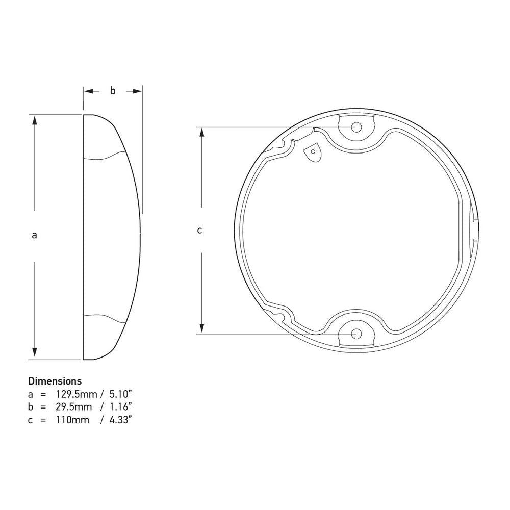 Hella EuroLED 130 Touch cabinelamp 9-33V zwart met wit/blauw licht (2JA959 951-111)