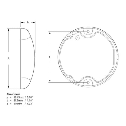 Hella EuroLED 130 Touch cabinelamp 9-33V zwart met wit/blauw licht (2JA959 951-111)