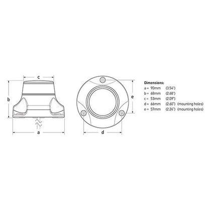 Hella NaviLED Pro rondschijnend wit 360° 12/24V 2NM wit huis (2LT980 910-131)