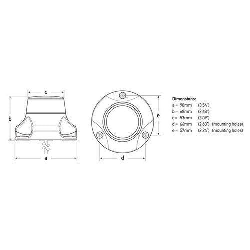 Hella NaviLED Pro rondschijnend groen 360° 12/24V 2NM wit huis (2LT980 910-331)