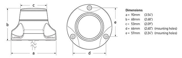 Hella NaviLED Pro rondschijnend rood 360° 12/24V 2NM wit huis (2LT980 910-531)
